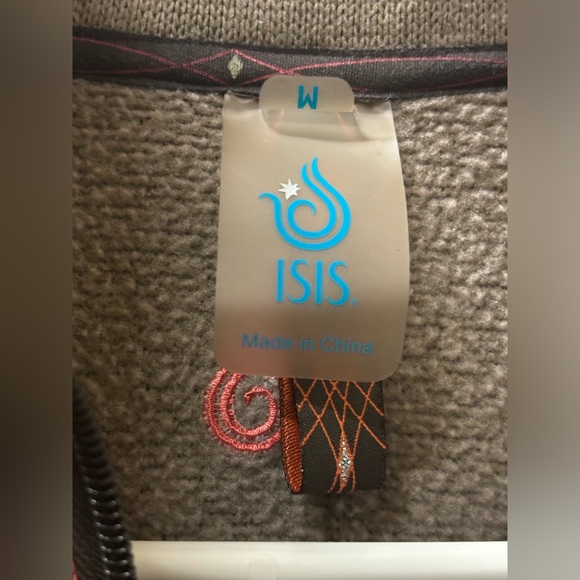 Isis Womans M Olive Green Quarter Zipper Jacket - Picture 8 of 8